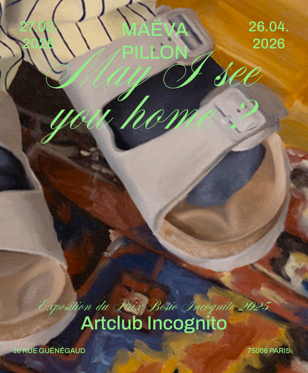 détail d'une oeuvre sur toile de Maeva Pillon